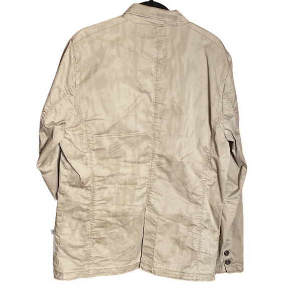 Jeremiah American Legacy Tan cotton lined Blazer flap pockets Mens Size Large L - Picture 2 of 11